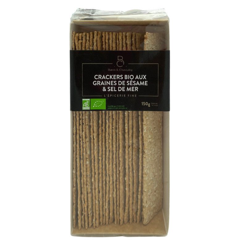 Crackers longs graines de sésame et sel de mer - 150g