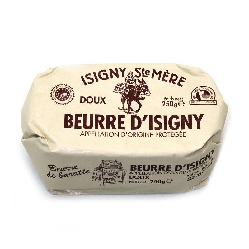 Beurre d'Isigny AOP doux baratte - 250g
