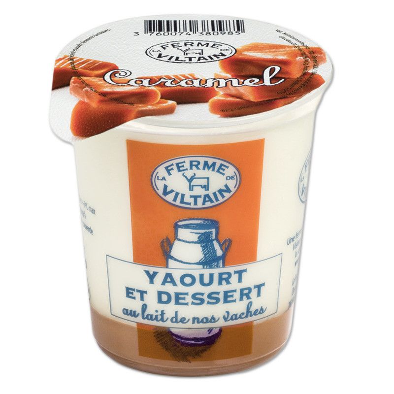 Yaourt fermier au lait entier et dessert caramel - 180g
