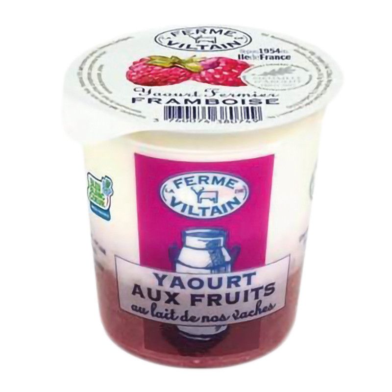 Yaourt fermier au lait entier à la framboise - 180g
