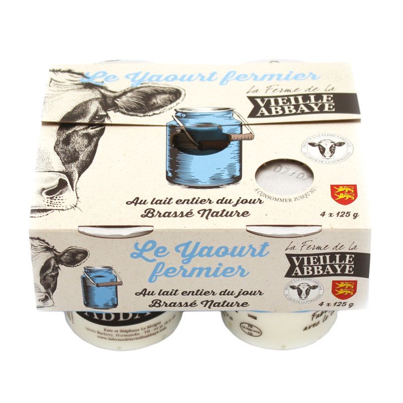 Yaourt fermier brassé nature 4x125g