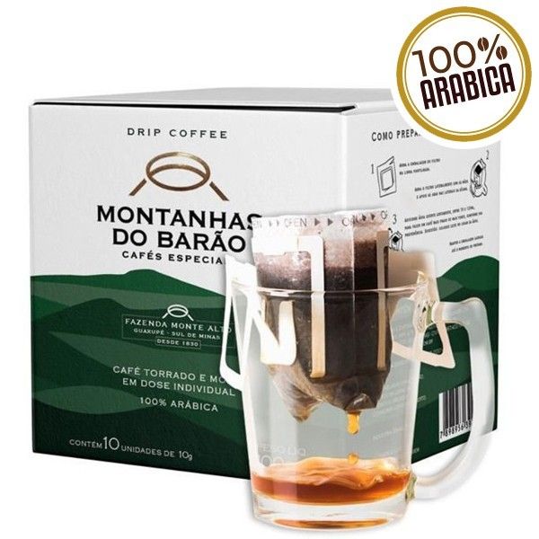 Café arabica Montanhas do Barao sachets filtres 10x10g