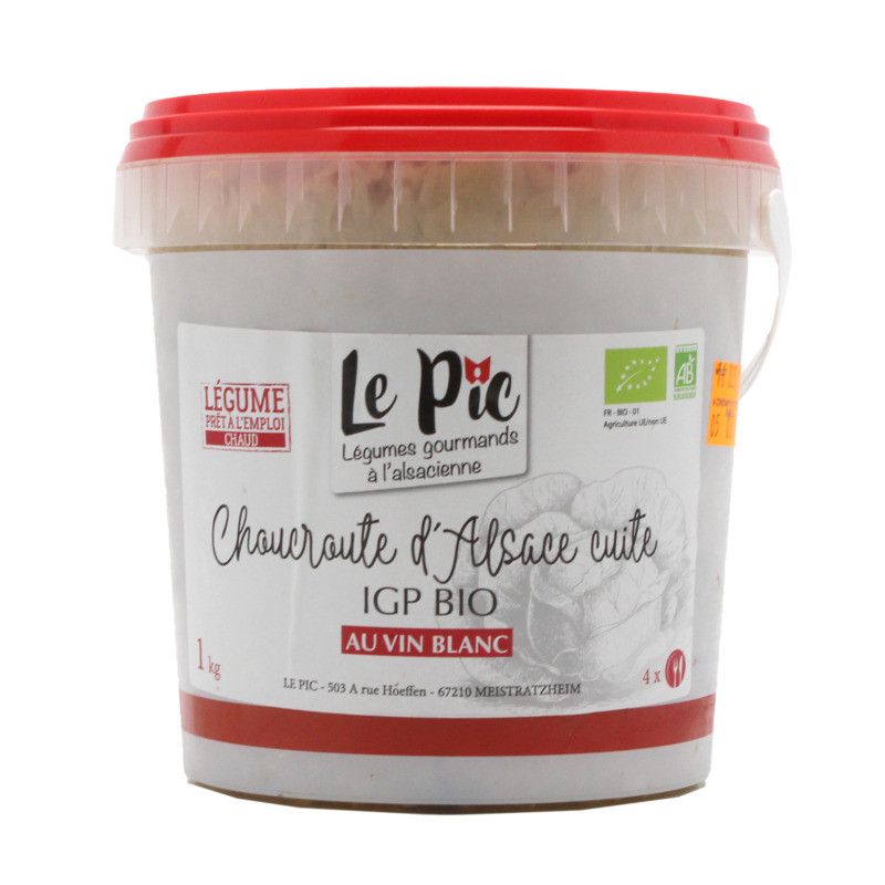 Choucroute d'Alsace IGP BIO cuite au vin blanc - 1kg