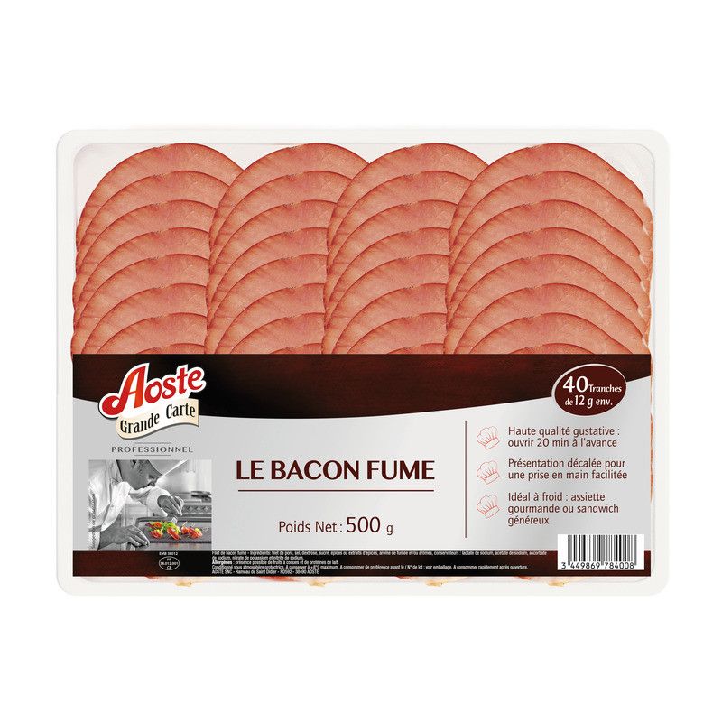 Bacon fumé x40 - 500g