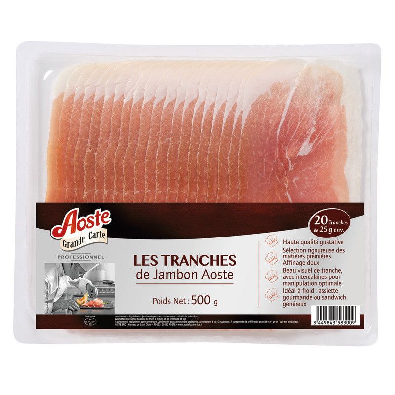 Jambon sec supérieur 20x25g - 500g