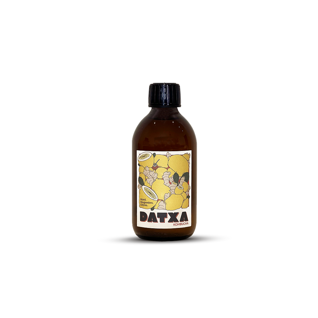 Kombucha Maté gingembre citron Bio - 30 cl - Lot de 12 bouteilles