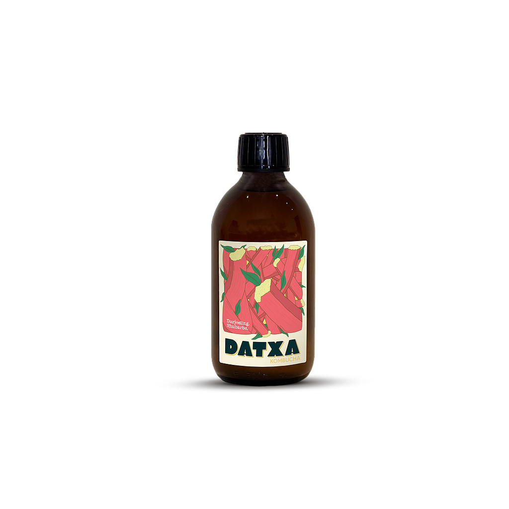 Kombucha Darjeeling Rhubarbe bio - 30cl - Lot de 12 bouteilles