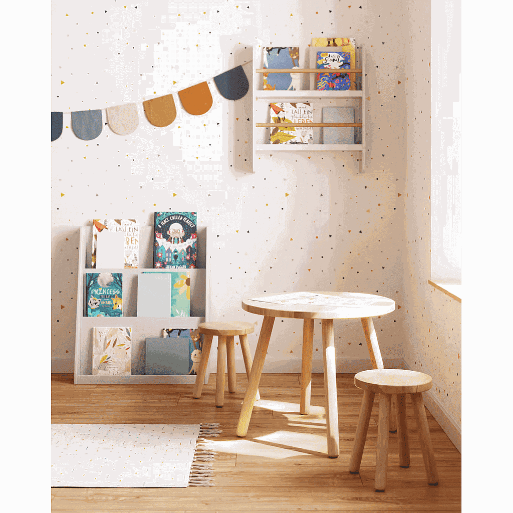 Table basse + 2 tabourets