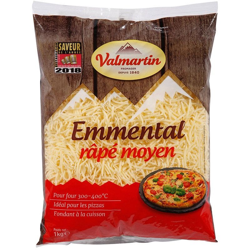 Emmental râpé moyen - 1kg