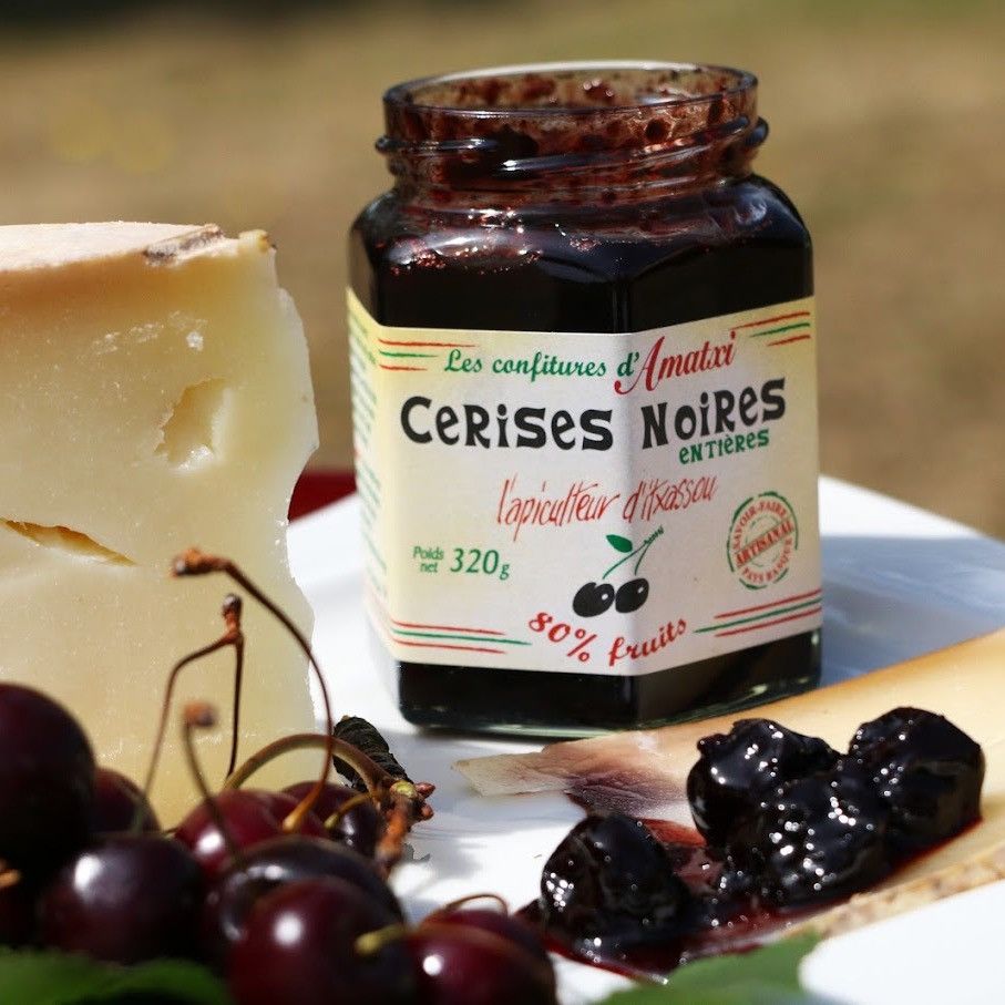 Confiture artisanale 80% cerises noires - 320g