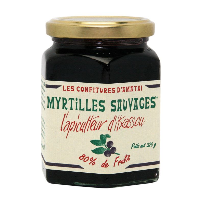 Confiture artisanale 80% myrtilles - 320g