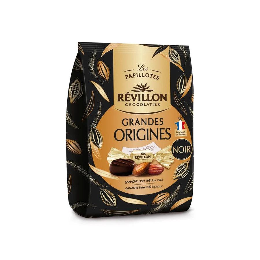 Papillotes chocolat noir grandes origines 70% - 250g