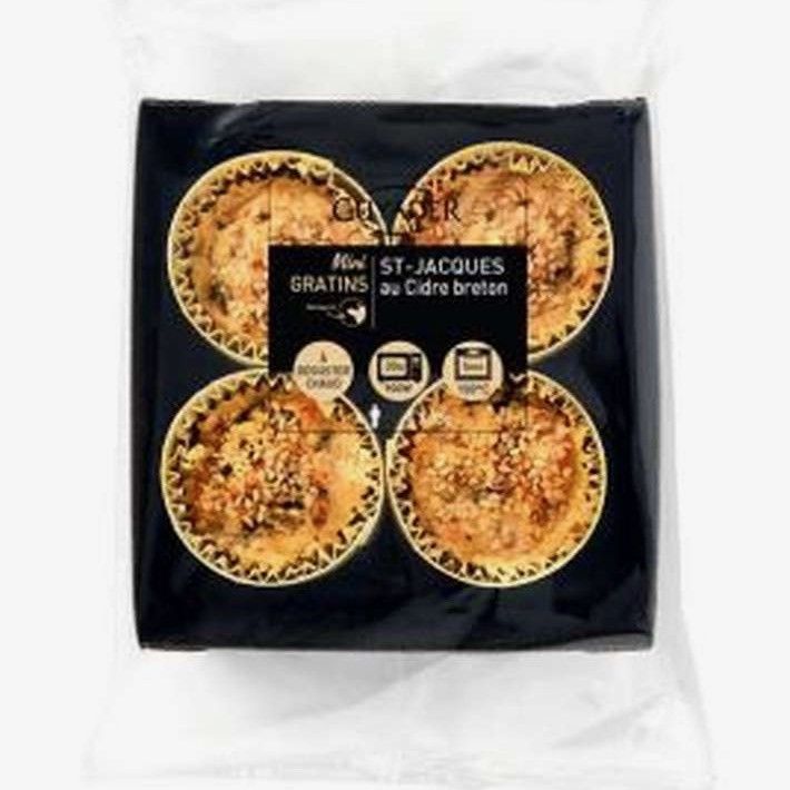 Mini gratin de Saint-Jacques cuisiné au cidre breton x4 - 140g