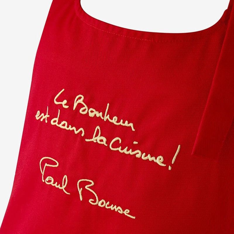 Tablier rouge brodé Paul Bocuse