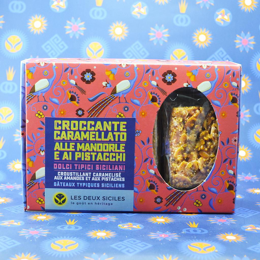 Croustillant caramélisé aux amandes et aux pistaches