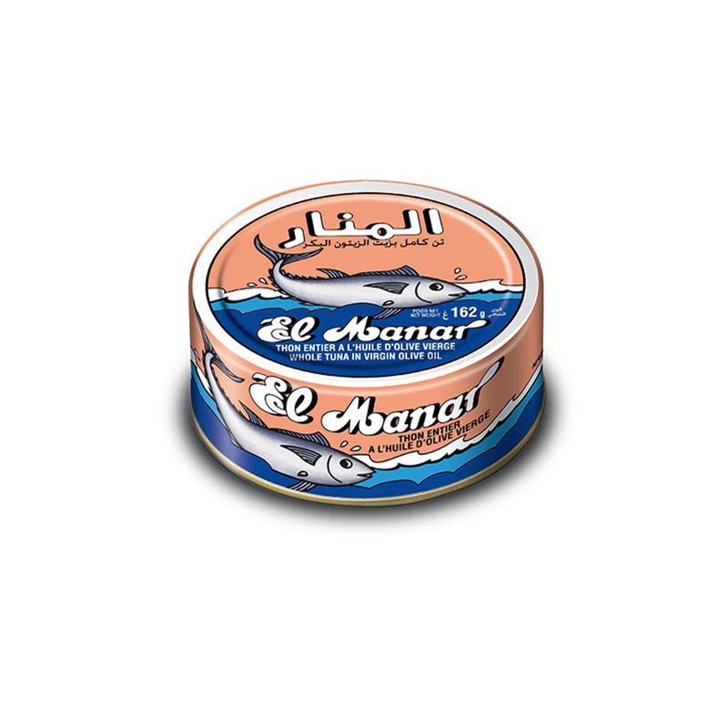 Thon entier à l'huile d'olive 160 gr (El Manar)