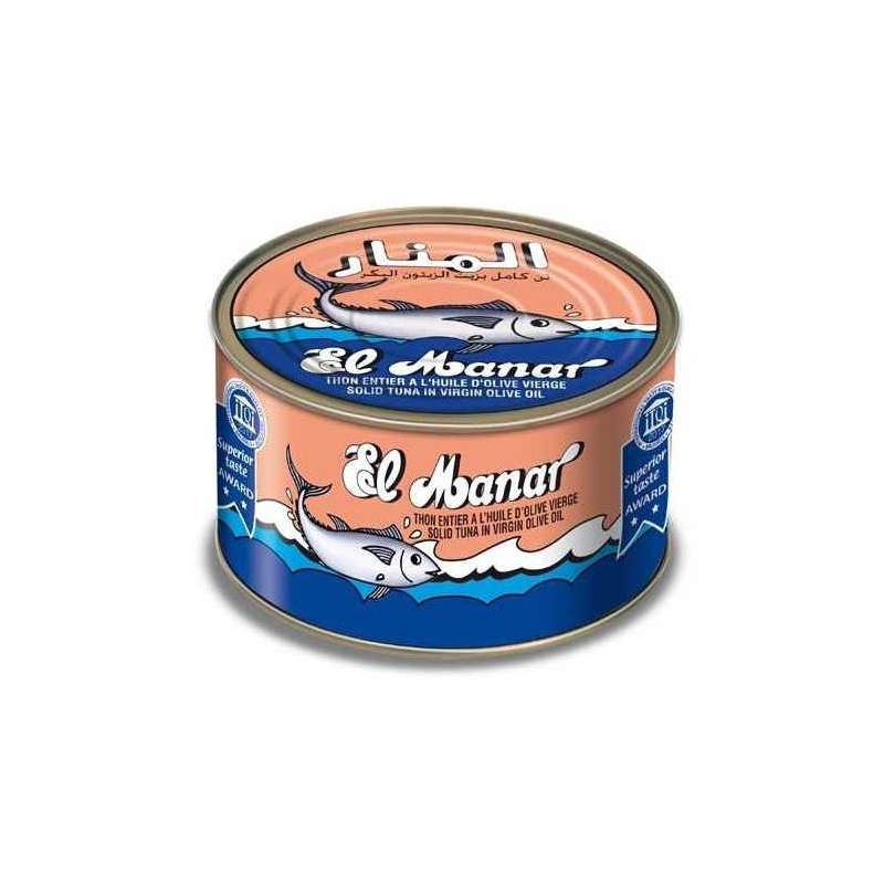 Thon entier à l'huile d'olive 400 gr (El Manar)