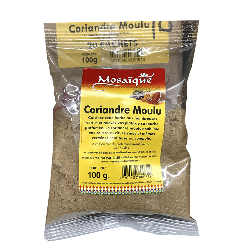 Coriandre moulue 100 gr (Mosaïque)