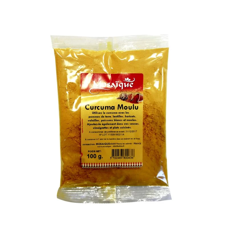 Curcuma moulu 100 gr (Mosaïque)