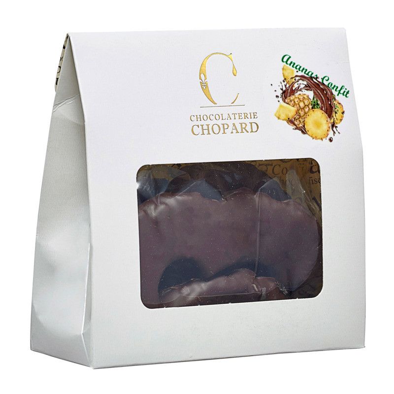 Ananas confit enrobé de chocolat noir - 150g