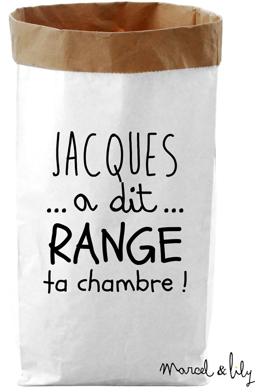 Paper Bag " Jacques a dit, range ta chambre"