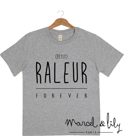 tee-shirt enfant bio + pochon tissu "Raleur Forever"