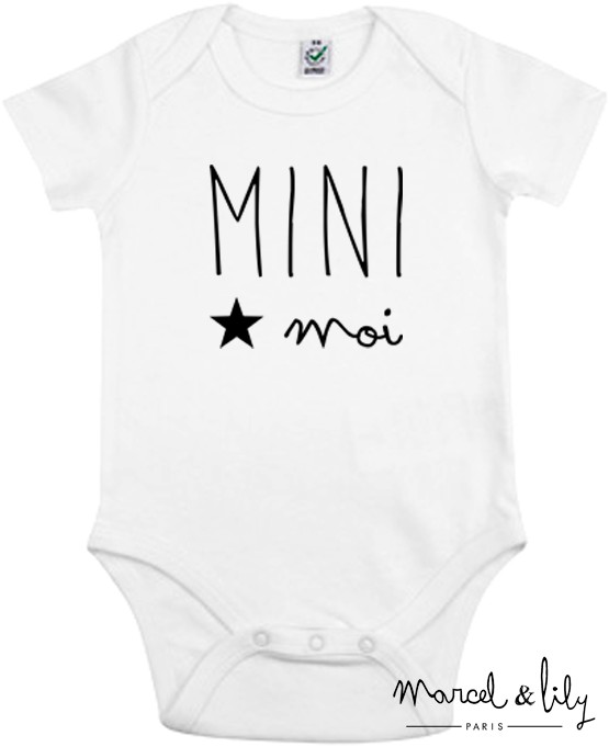 Body bio + pochon tissu "Mini Moi "