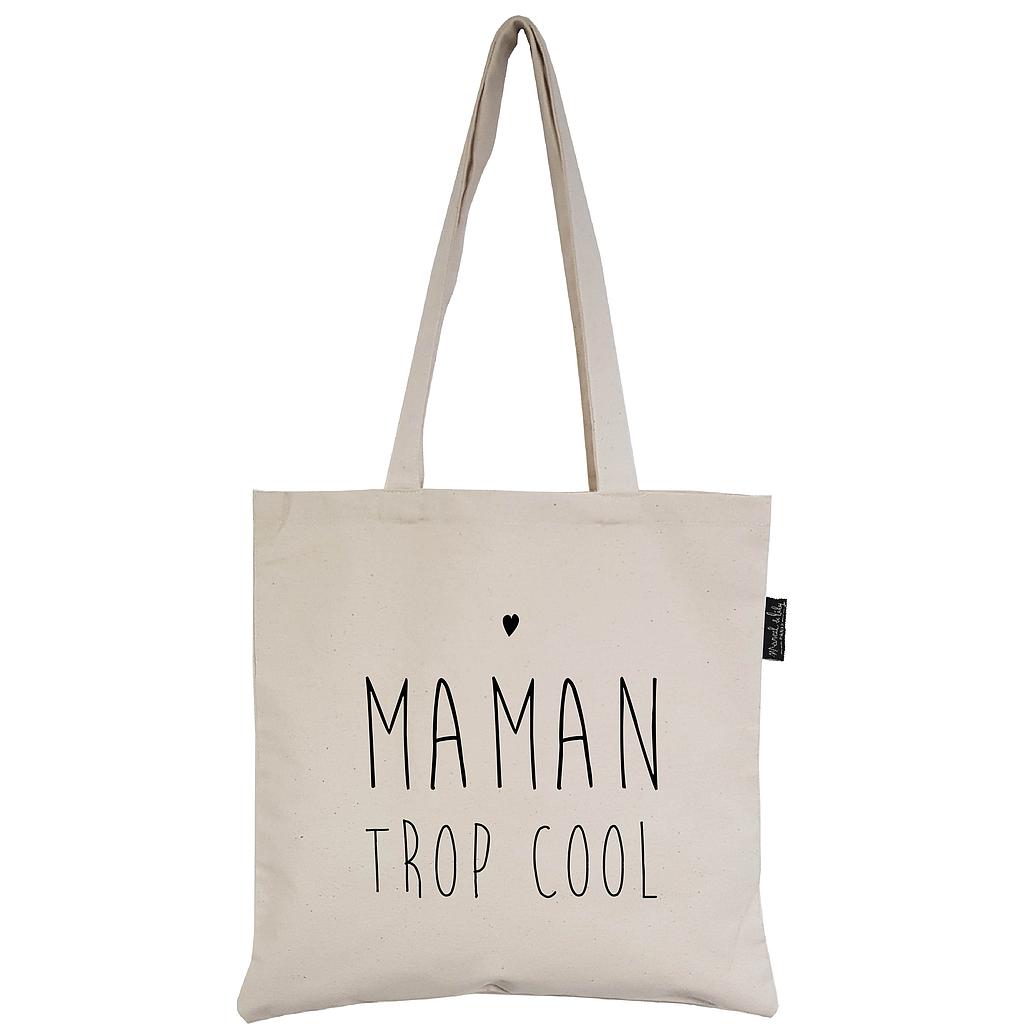 Tote-Bag  écru "Maman trop cool"