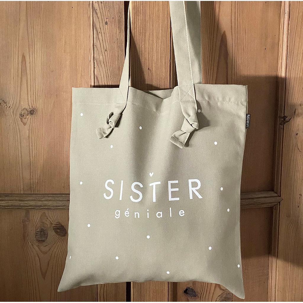 Tote-Bag à noeuds "Sister géniale"