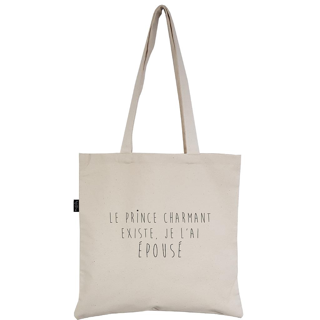 Tote-Bag écru "LE PRINCE CHARMANT"