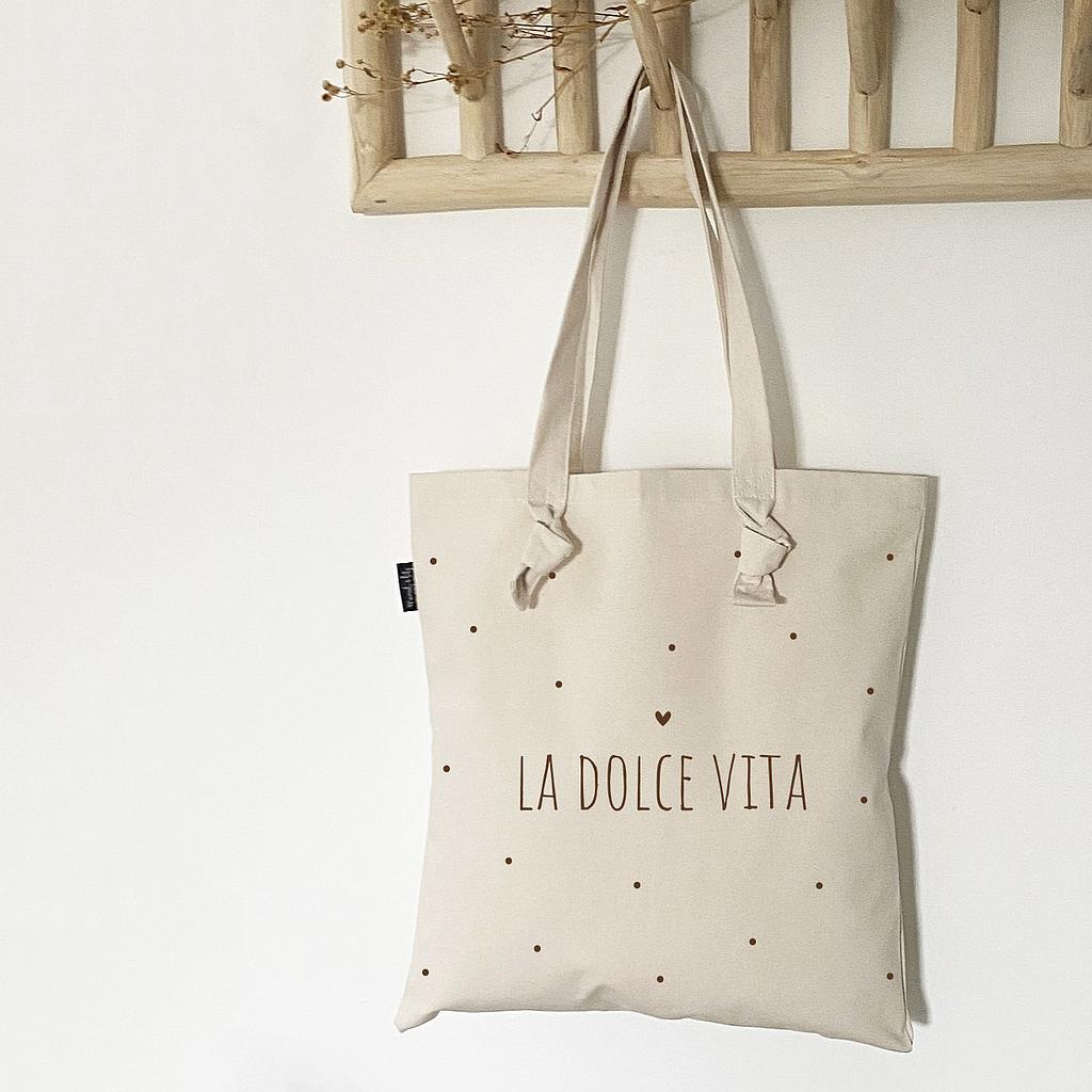 Tote-Bag à noeuds écru " La Dolce Vita"
