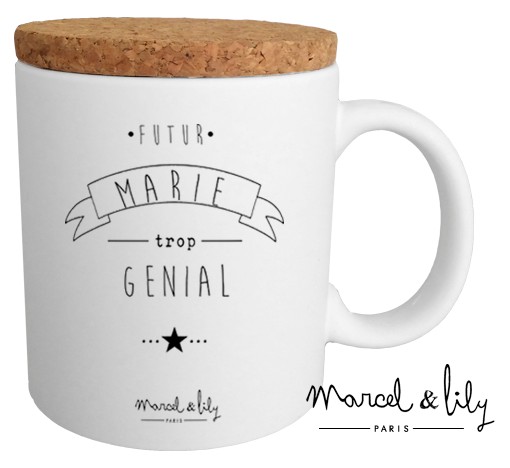 Mug avec son couvercle en liège "Je suis un futur marié"