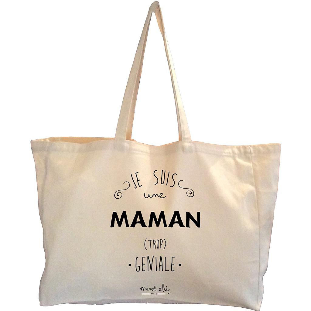 Maxi bag "Je suis une maman trop géniale"