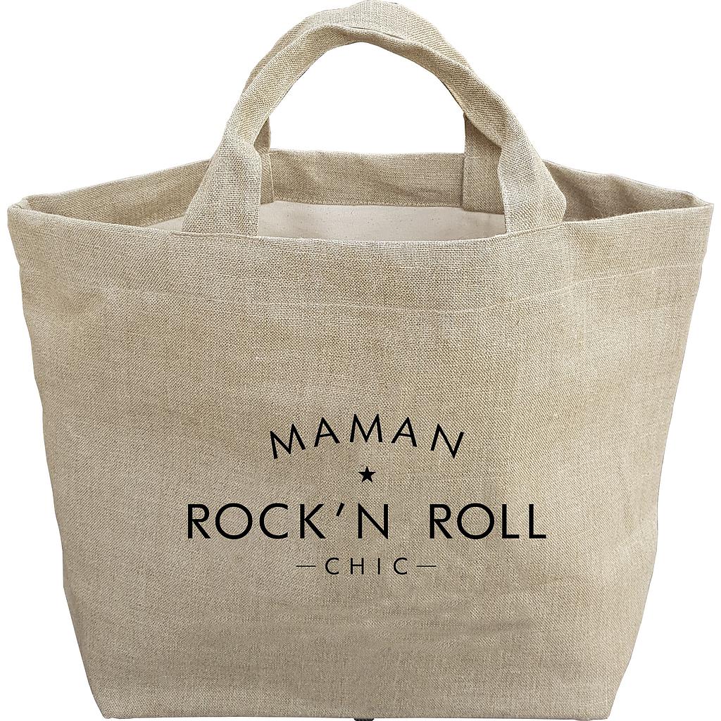 Mon p'tit cabas en lin  "Maman Rock'N Roll chic" Série Limitée