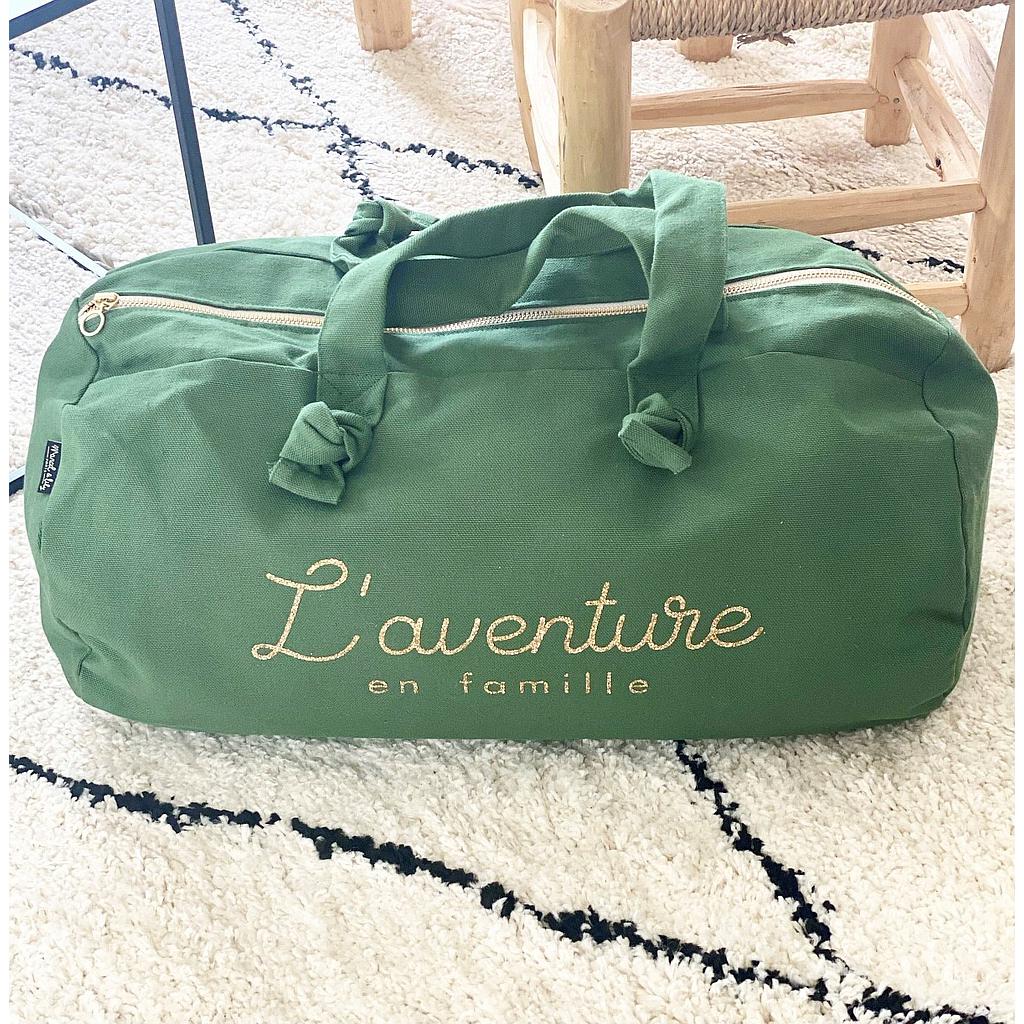 Sac Polochon vert sapin - L'Aventure en Famille