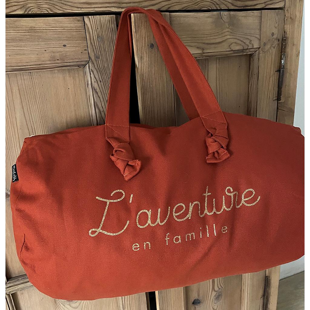Sac Polochon brique - L'aventure en famille
