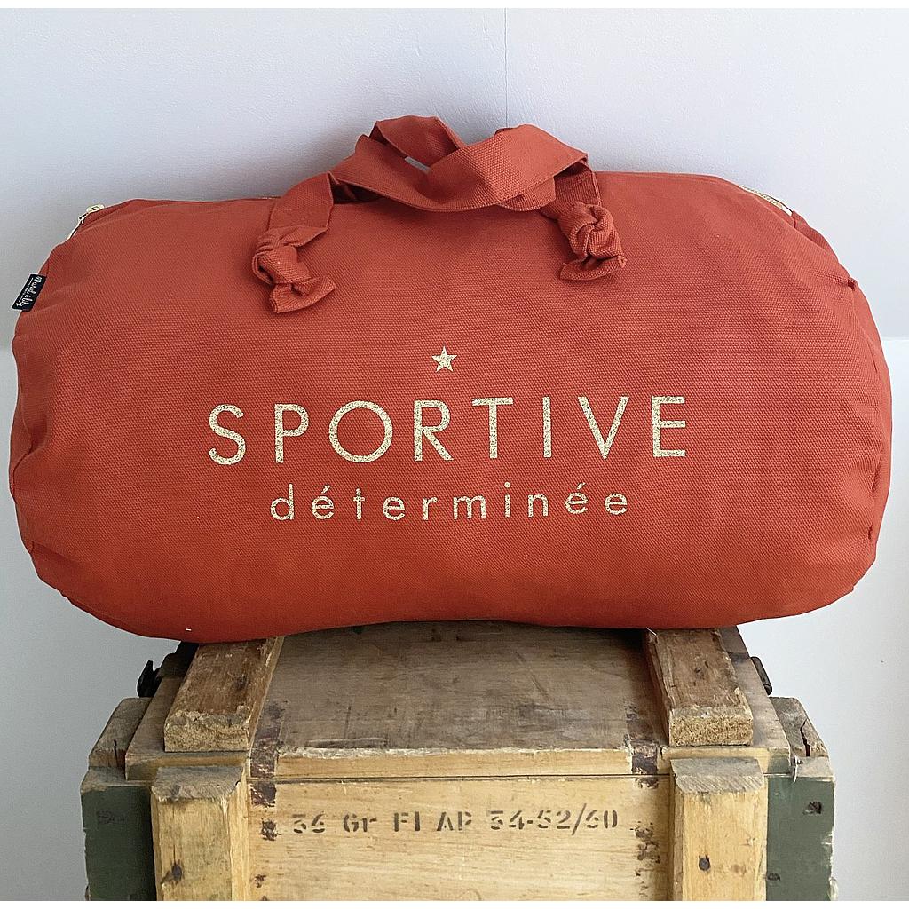 Sac Polochon rouille- Sportive déterminée