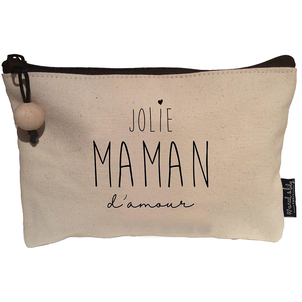 Trousse en coton écru  "Jolie Maman" Série Limitée