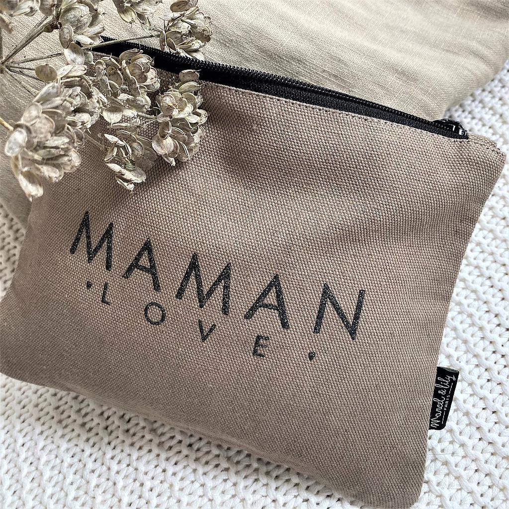 Trousse en coton-lin "Maman Love"