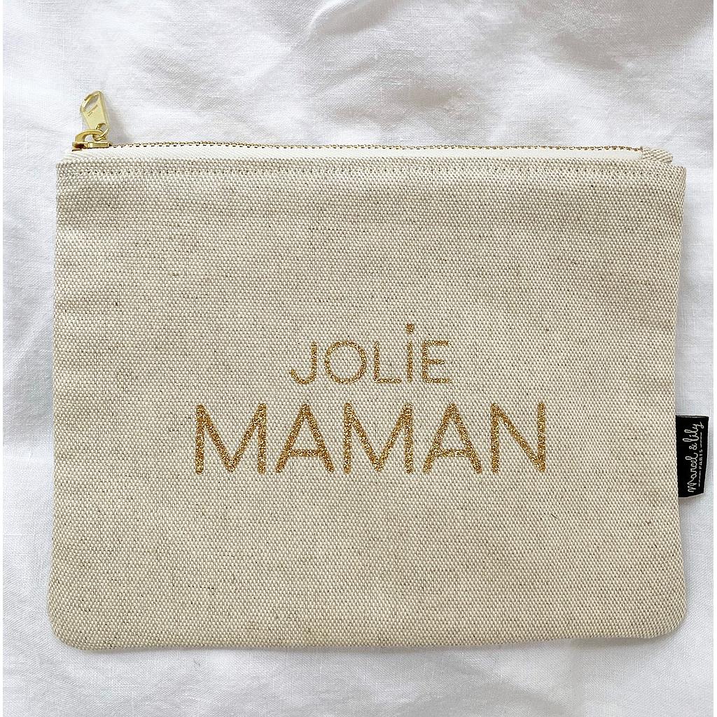Trousse en lin-coton "Jolie Maman"