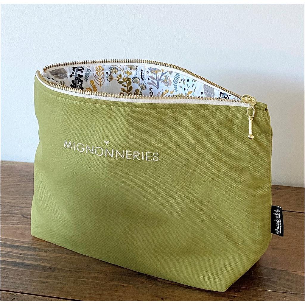Grande Trousse - vert avocat "Mignonneries"