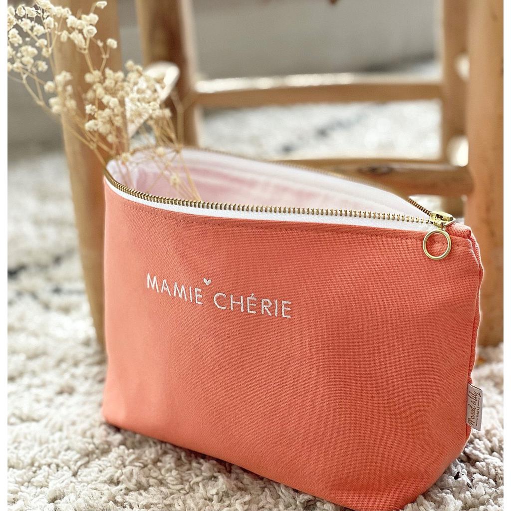 Grande Trousse rose saumon"Mamie chérie"