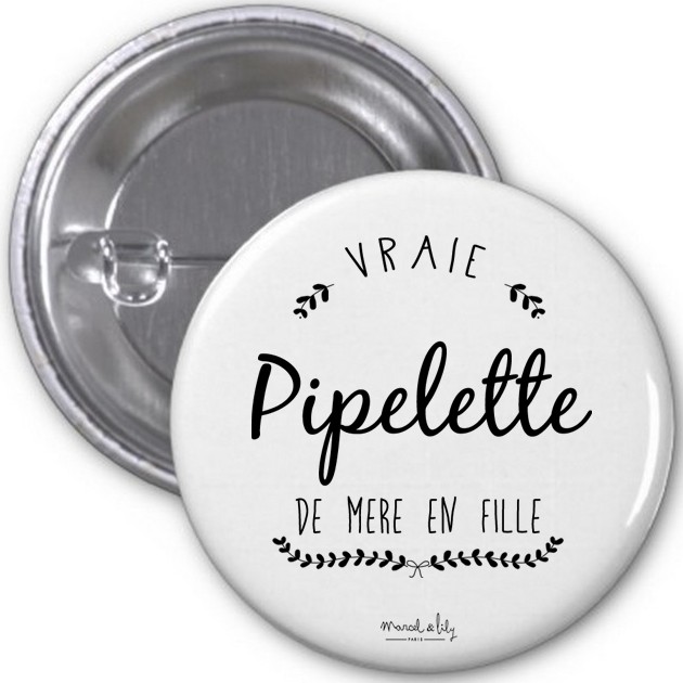 Lot de 5 Badges Vraie Pipelette de mère en fille