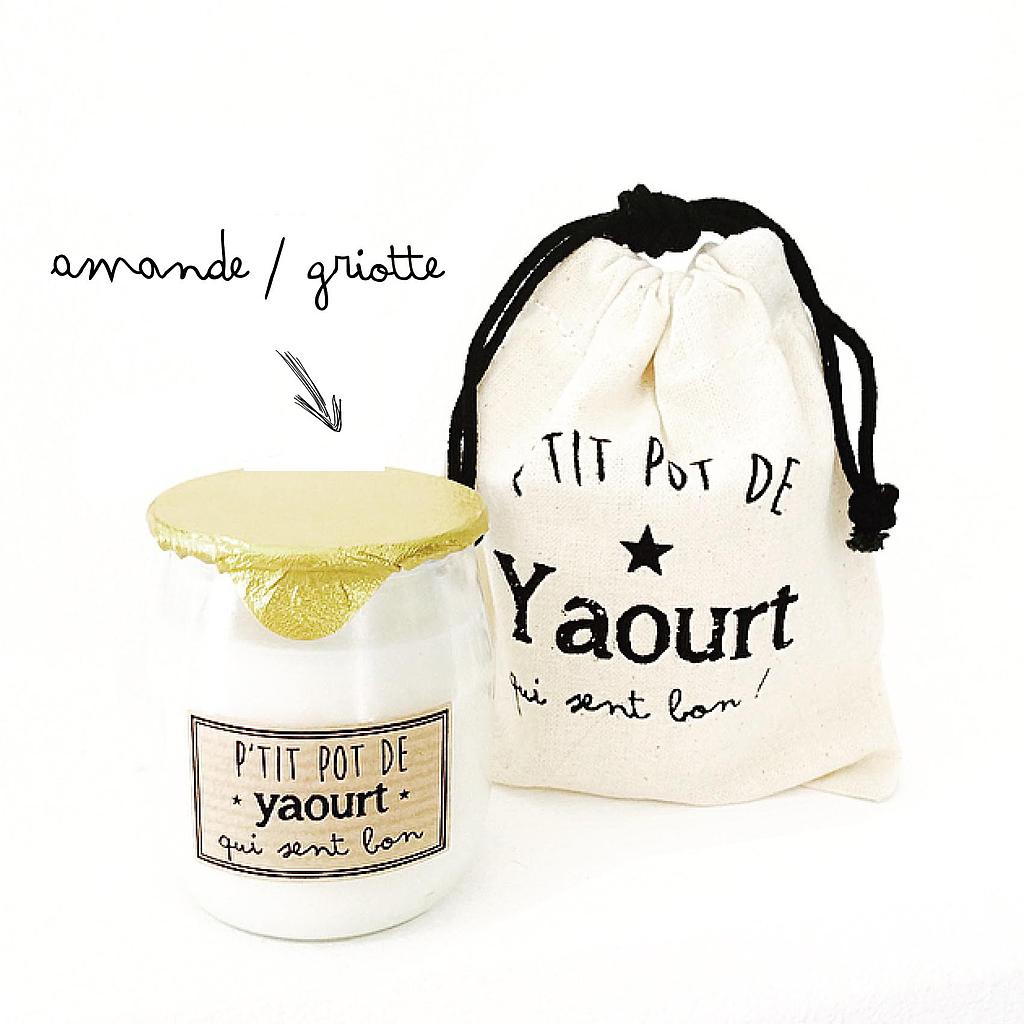 Bougie P'tit pot de yaourt Amande/Griotte