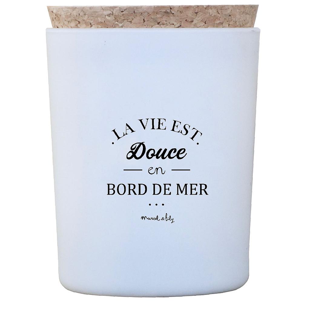Bougie "La vie est douce en bord de mer"  Embruns
