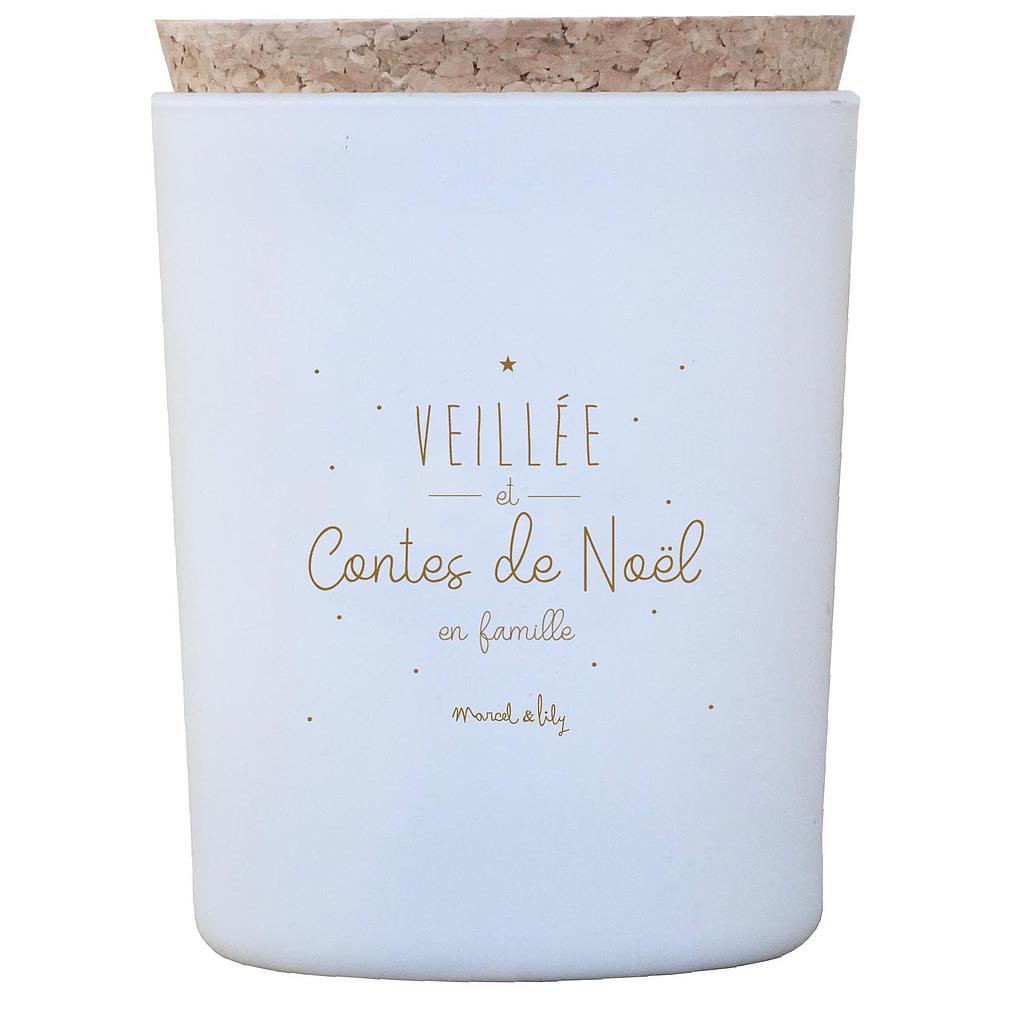 Bougie  "Veillée et contes de Noël" -Orange-cannelle