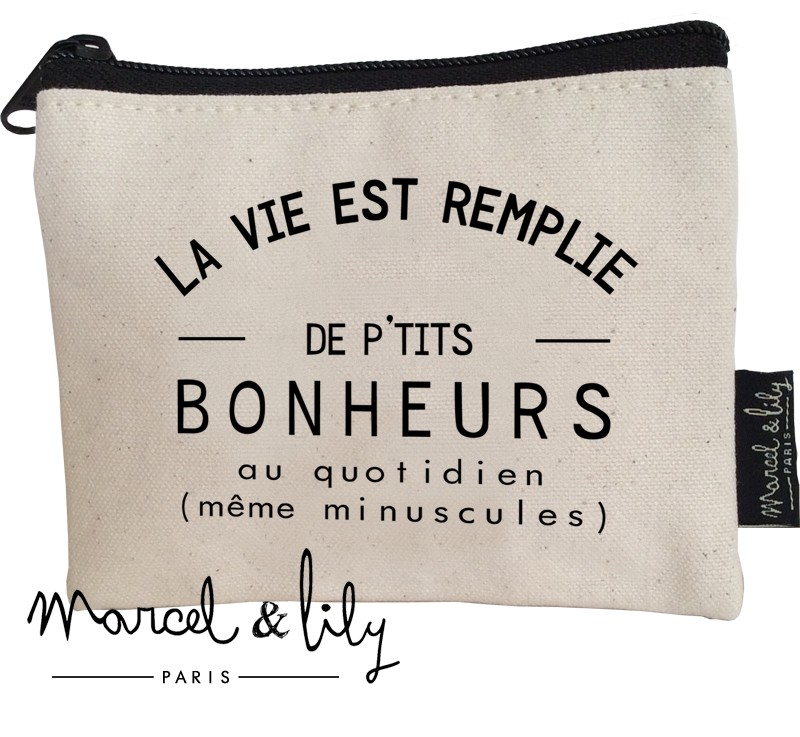 Porte-Monnaie "La vie est remplie de p'tits bonheurs"