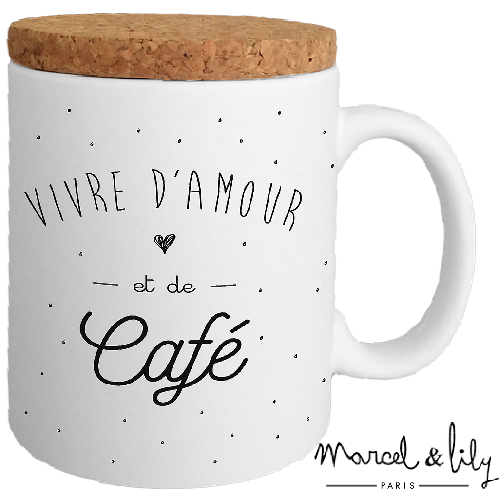 Mug XXL "Vivre d'amour et de café"