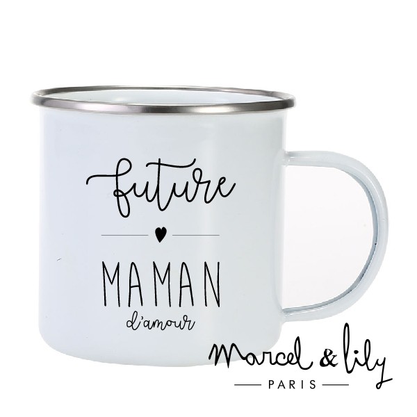 Tasse émaillée "Future Maman"