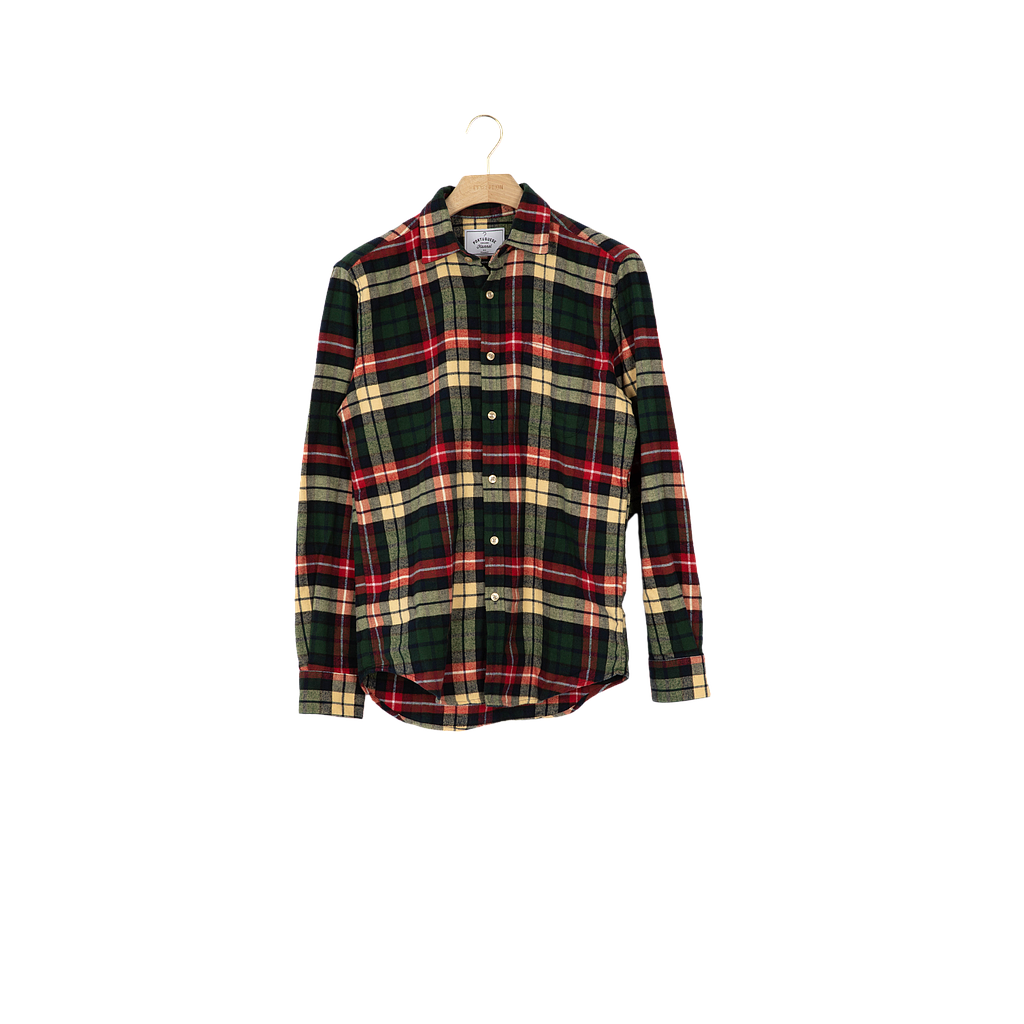 L'Exception/Portuguese Flannel/H/Chemise/Vert foncé/S/Coton